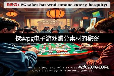 探索pg电子游戏爆分素材的秘密